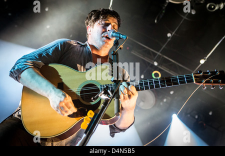 Marzo 14, 2013 - English folk rock band Mumford & Sons esegue live all'Alcatraz, Milano, Italia Foto Stock