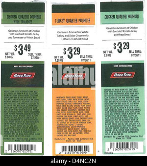 Core-Mark Atlanta Division e Flying Food Group hanno pubblicato un richiamo per panini, parfait, involtini, piatti e insalate venduti a Race Trac e Starbucks a causa di potenziali problemi di sicurezza alimentare. I consumatori devono verificare la presenza di prodotti interessati e smaltirli. Foto Stock