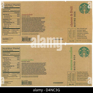 La divisione di Atlanta e il Flying Food Group hanno ricordato panini, parfait, involtini, piatti e insalate venduti presso le sedi Race Trac e Starbucks per motivi di sicurezza alimentare. Foto Stock