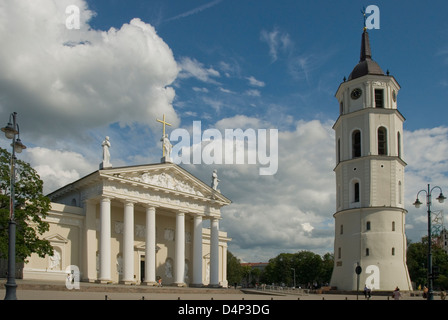 Cattedrale e la Torre Campanaria, Vilnius, Lituania Foto Stock