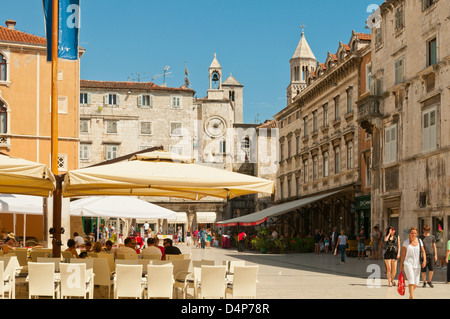 Piazza del Popolo, Split, Croazia Foto Stock