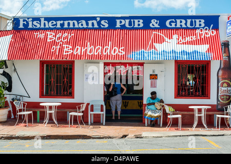 Il famoso Fisherman's Pub e Grub in Speightstown, Barbados, Caraibi Foto Stock