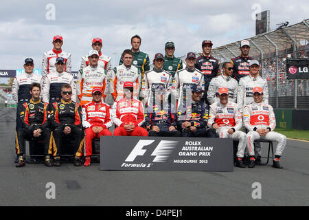 Formula 1, GP di Australia in Melborne 17.03.2013, Formel 1 driver 2013 Foto ritratto:mspb/Lukas Gorys Foto Stock