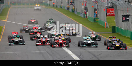 Formula 1, GP di Australia in Melborne 17.03.2013, avviare Photo:mspb/Damir Ivka Foto Stock