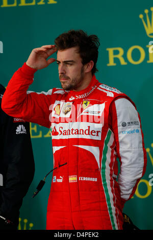 Formula 1, GP di Australia in Melborne 17.03.2013, Fernando Alonso, la Scuderia Ferrari, podio foto:mspb/Damir Ivka Foto Stock