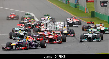 Formula 1, GP di Australia in Melborne 17.03.2013, avviare Photo:mspb/Damir Ivka Foto Stock