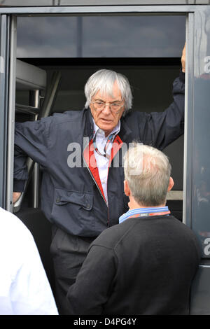 Formula Uno boss Bernie Ecclestone nella foto prima del Gran Premio di Gran Bretagna a Silverstone race track nel Northamptonshire, Gran Bretagna, 21 giugno 2009. Foto: CARMEN JASPERSEN Foto Stock