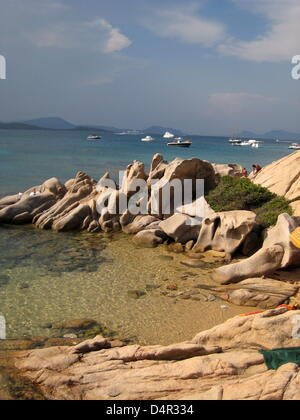 La spiaggia di Monte Petrosu sulla Sardegna, Italia, 09 settembre 2009. Foto: Stephan Jansen Foto Stock