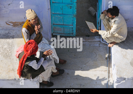 Street view in Pushkar Foto Stock