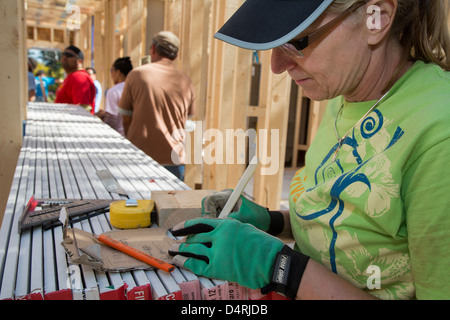 Ricostruzione Home per l'uragano Katrina vittima Foto Stock