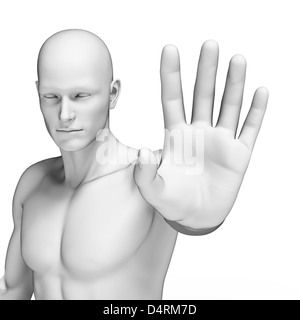 Difendere l'uomo Foto Stock