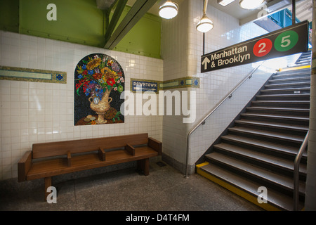 L'Oriente centottantesimo Street station nel Bronx a New York sulla Dyre Avenue linea Foto Stock