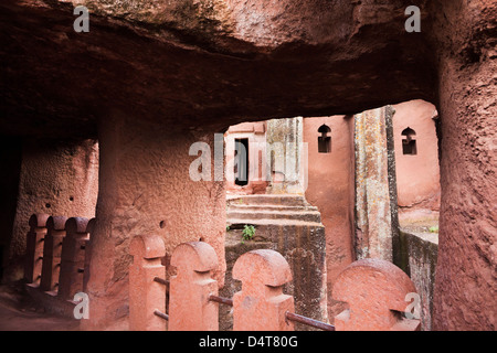 Le chiese rupestri di Lalibela, Etiopia Foto Stock