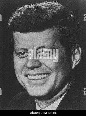 Restaurata digitalmente vintage foto del Presidente John F. Kennedy. Foto Stock