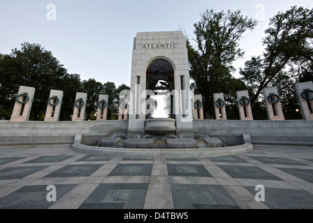 Padiglione dedicato al teatro Atlantico al Memoriale della Seconda Guerra Mondiale, Washington, Stati Uniti d'America. Foto Stock