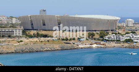 Il Greenpoint Stadium raffigurato nella Città del Capo, Germania, 02 dicembre 2009. Lo stadio ospiterà il gruppo cinque partite della fase, un ultimo 16 match e una semifinale della Coppa del Mondo FIFA 2010 in Sud Africa. Foto: Bernd Weissbrod Foto Stock