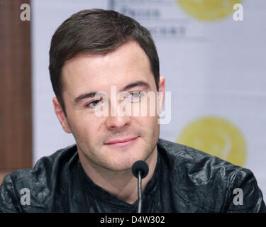 Shane Filan della boyband Westlife visto durante una conferenza stampa tenutasi a Oslo, Norvegia, 11 dicembre 2009 prima il premio Nobel per la pace in concerto a Oslo Spectrum su dicembre 11, 2009. Il concerto si è tenuto in onore del Premio Nobel per la pace a noi il Presidente Obama. Foto: Albert Nieboer (PAESI BASSI) Foto Stock