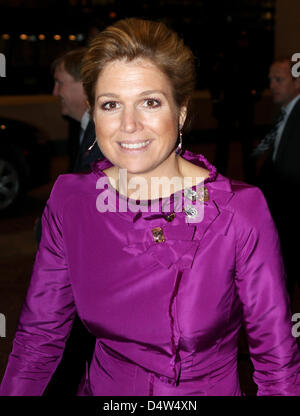 Crown Princess Maxima assiste l annuale Il Principe Claus cerimonia di premiazione 2009 ad Amsterdam in Olanda, 16 dicembre 2009. Foto: Patrick van Katwijk Foto Stock