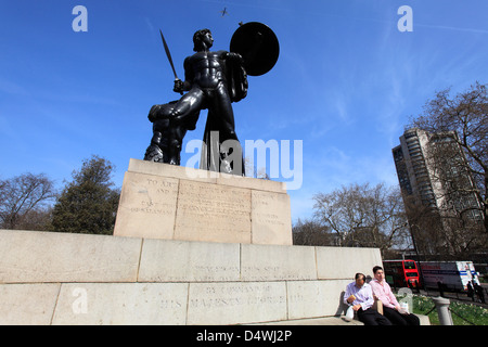 Regno Unito west London Park Lane il monumento di Wellington in hyde park Foto Stock