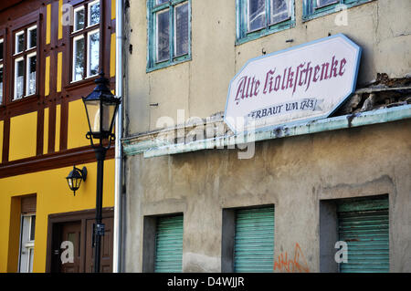 Illustrazione - un file immagine datata 20 settembre 2012 mostra un colpo esterno del bar 'Alte Kolkschenke' ('vecchio pub Kolk') di Berlino, Germania. Foto: Verlag/Steinach - () Foto Stock