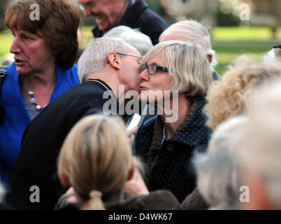 Chichester, Sussex, Regno Unito. Xix Marzo 2013. L Arcivescovo di Canterbury Justin Welby durante un aborigeno intorno a Chichester oggi Foto Stock