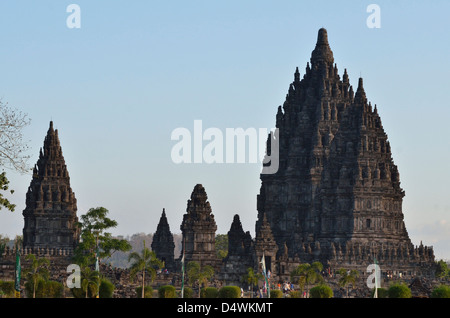Il hindhu tempio di Candi Prambanan; Yogyakarta, Java Centrale. Indonesia. Foto Stock