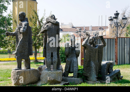 Sofia. La Bulgaria. Street rinvenuta in un piccolo parco lungo Moskovska e vicino al Aleksander Nevski Memorial Church Foto Stock