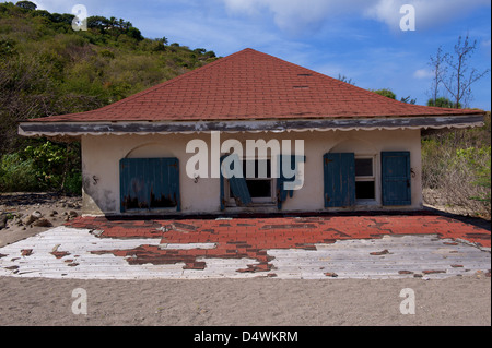 La devastazione di Plymouth e città circostanti causata dal vulcano dell'isola di Montserrat nei Caraibi Foto Stock