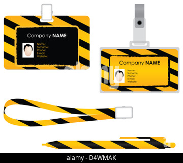 Nome tag per id card - design speciale Foto Stock