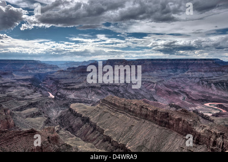 High Dynamic Range Immagine del Grand Canyon da Lipan Point, South Rim, Arizona, Stati Uniti. Foto Stock