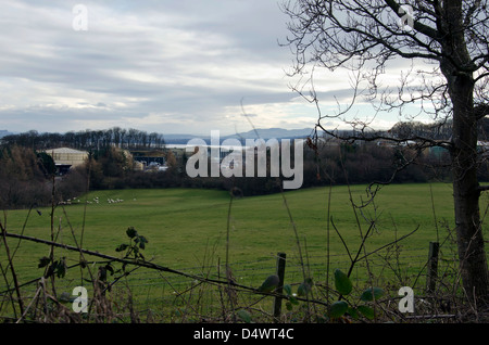 Il Mossmorran Impianto di etilene in Fife, Scozia. Foto Stock