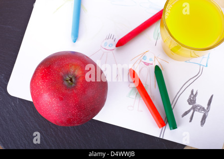 Apprendimento e snack Foto Stock