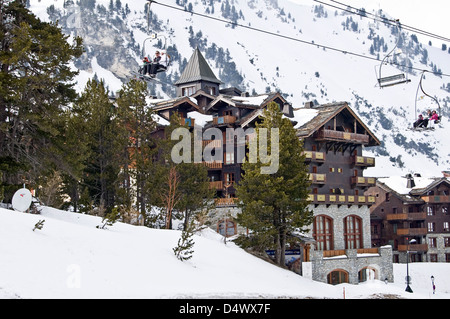 Arc 1950, ski resort - Le Alpi, Francia Foto Stock