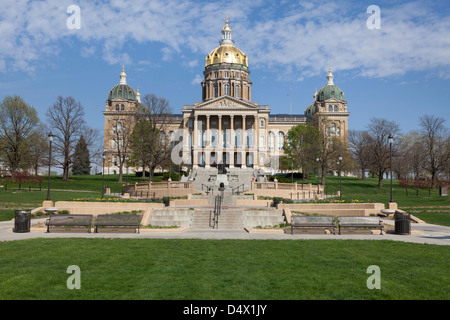 Stati Uniti d'America, Iowa, Des Moines, lo State Capitol Building Foto Stock