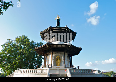 Pagoda della Pace, Parco di Battersea, Londra Foto Stock