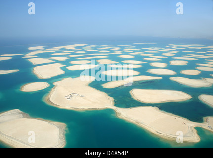 Vista aerea delle isole del mondo, Dubai, Emirati Arabi Uniti Foto Stock