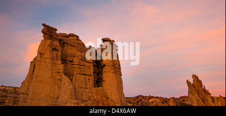 Plaza Blanca, la "Sierra Negra" Badlands, White City, San Juan Badlands, Nuovo Messico Foto Stock