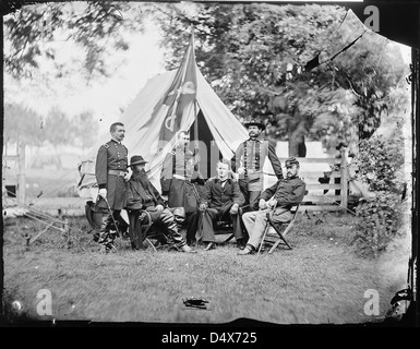 Generale Philip Sheridan, il generale Wesley Merritt e altri, tra i quali il generale Henry E. Davies? Foto Stock