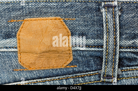 tag jeans Foto Stock