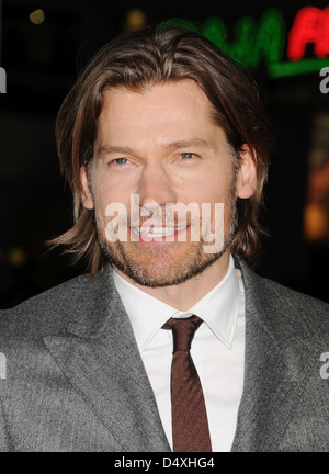 NIKOLAJ COSTER-WALDAU Danish film attore nel marzo 2013. Foto di Jeffrey Mayer Foto Stock