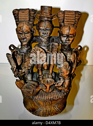 Corpo pots scarificazione antica arte Africa motivo di decorazione Foto Stock