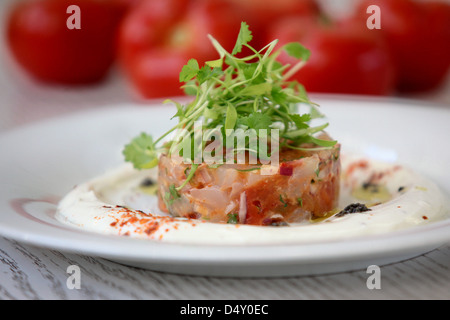 Ceviche, materie antipasti di pesce Foto Stock