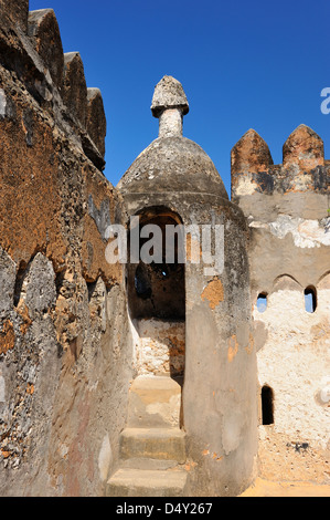 Fortificazioni a Fort Jesus sull isola di Mombasa, in Kenya, Africa orientale Foto Stock