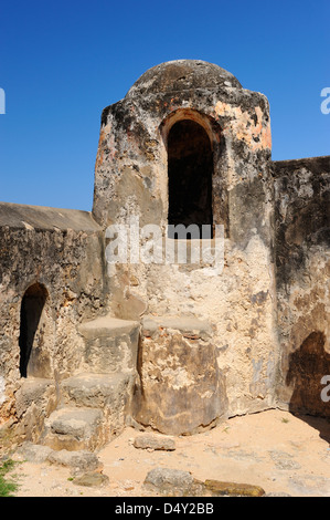 Fortificazioni a Fort Jesus sull isola di Mombasa, in Kenya, Africa orientale Foto Stock