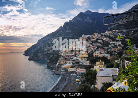 Costiera Amalfitana Positano tramonto da andrea quercioli Foto Stock