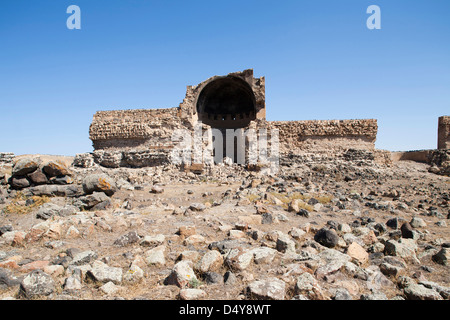 Le pareti e la costruzione, ani rovine, area di Kars, nord-Anatolia orientale, Turchia, Asia Foto Stock