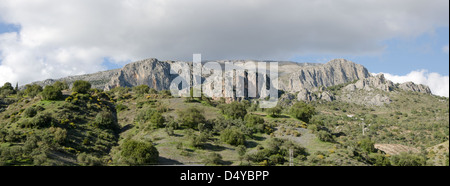 Le montagne vicino a El Chorro in Malaga, Andalusia, Spagna. Foto Stock