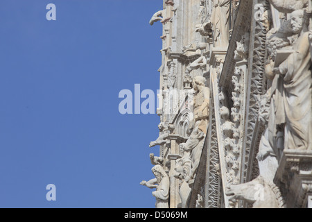 Dettaglio della cattedrale, Siena, Italia Foto Stock