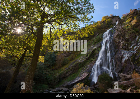 Al Powerscourt cascata, la cascata più alta in Irlanda, County Wicklow, Irlanda. Foto Stock