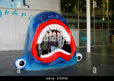 Entranceroom dell'acquario al porto di Barcellona, Spagna Foto Stock